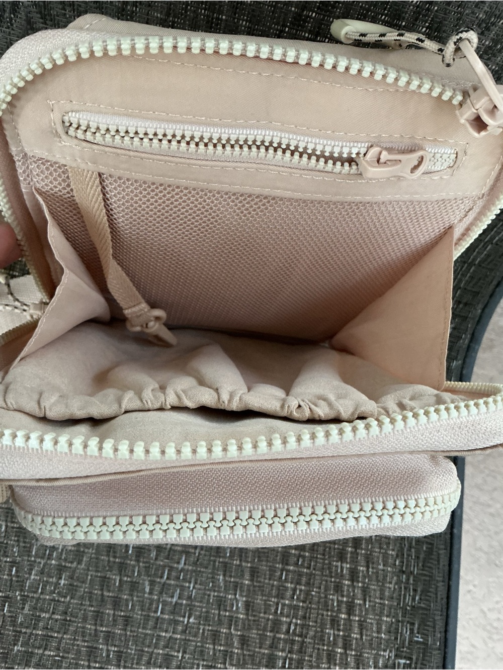 Beis Sport Sling Bag in Peach Nylon - Picture 6 of 7